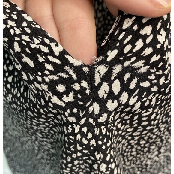 Equipment Femme 3/4 Length Sleeve Silk Mini Dress Black/White Pockets Small - Picture 5 of 6